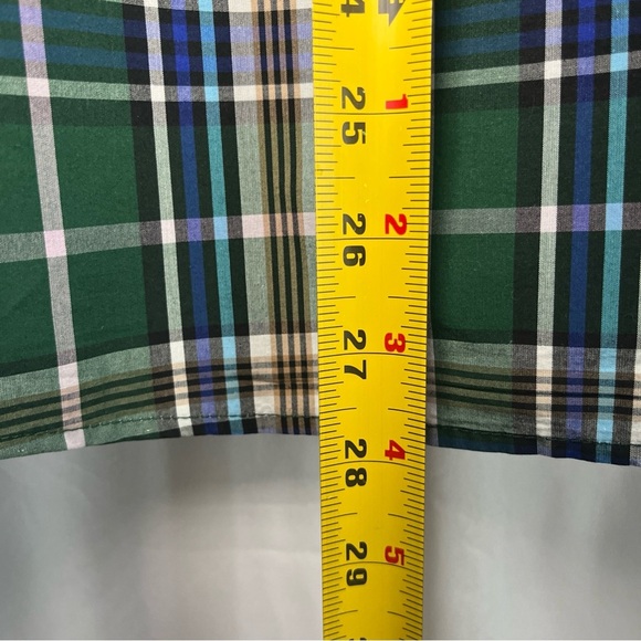 NWT! J. Crew Women’s Green Blue Plaid Button Shirt Sz2 Pocket Collared Cotton - Picture 11 of 14